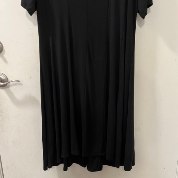 Lane Bryant Womens Black Rayon Spandex Blend Short Sleeve Midi Dress Size 14/16 - Picture 5 of 14